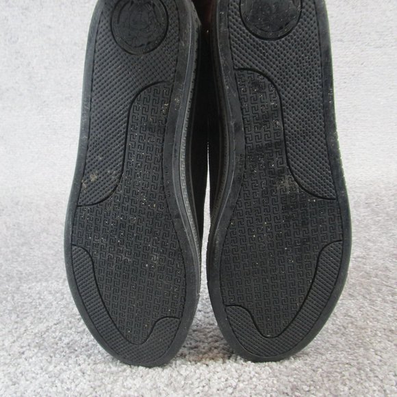 Ginanni Versace Sneakers Mens Size 41.5 Eu 8.5 Us Black Leather Geometric Patter - Picture 6 of 8